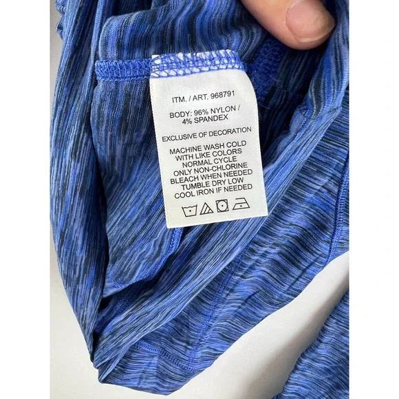 Kirkland Signature Hoodie Shirt Women's Sz S Blue Heather Long Sleeve Stretch - Picture 4 of 4